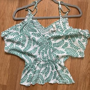 White and aqua. Valija top. Brand new. Size s